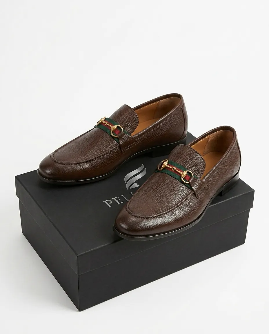 Classic Brown Horsebit Loafers | Pelle Sole — alternate view